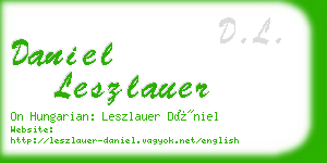 daniel leszlauer business card